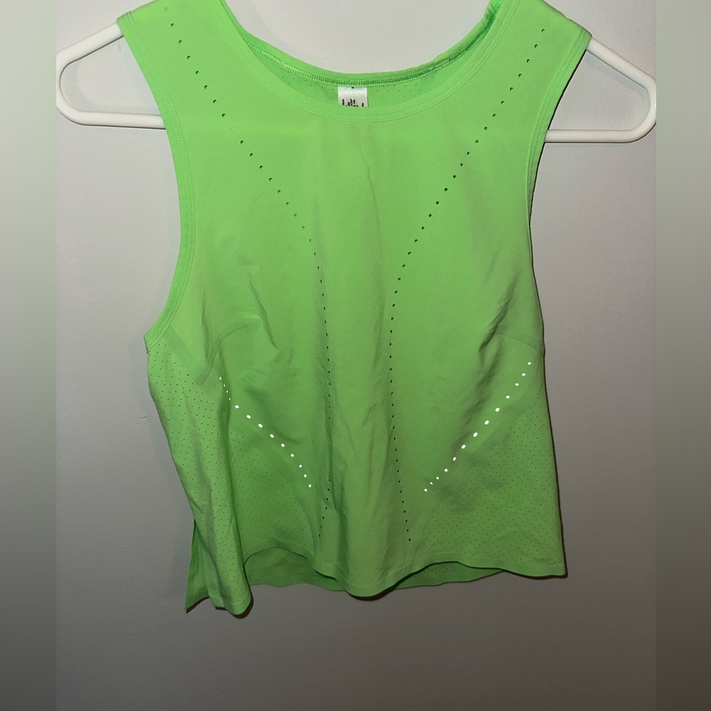 Green Lululemon running tank top